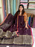 Linen jamdhani unstitched salwar set /NC281
