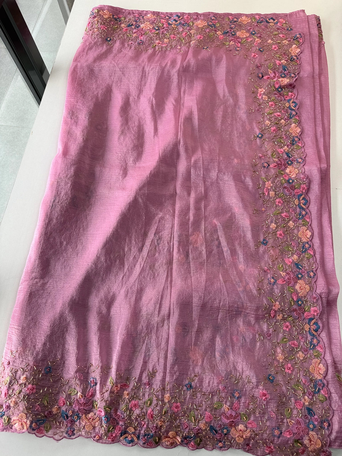 Crushed Crape Saree / 920A