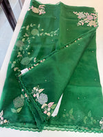 Glass Organza Saree/ SA007