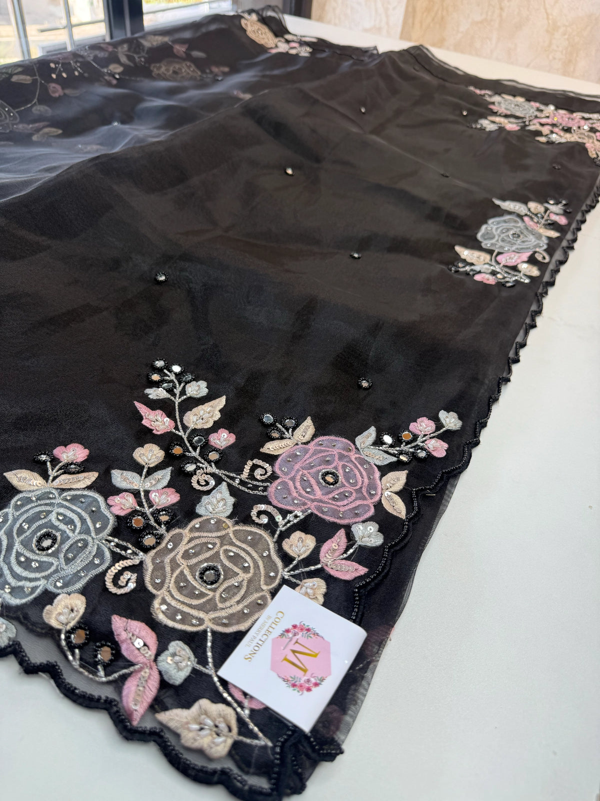 Glass Organza Saree/ SA007