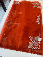 Glass Organza Saree/ SA007