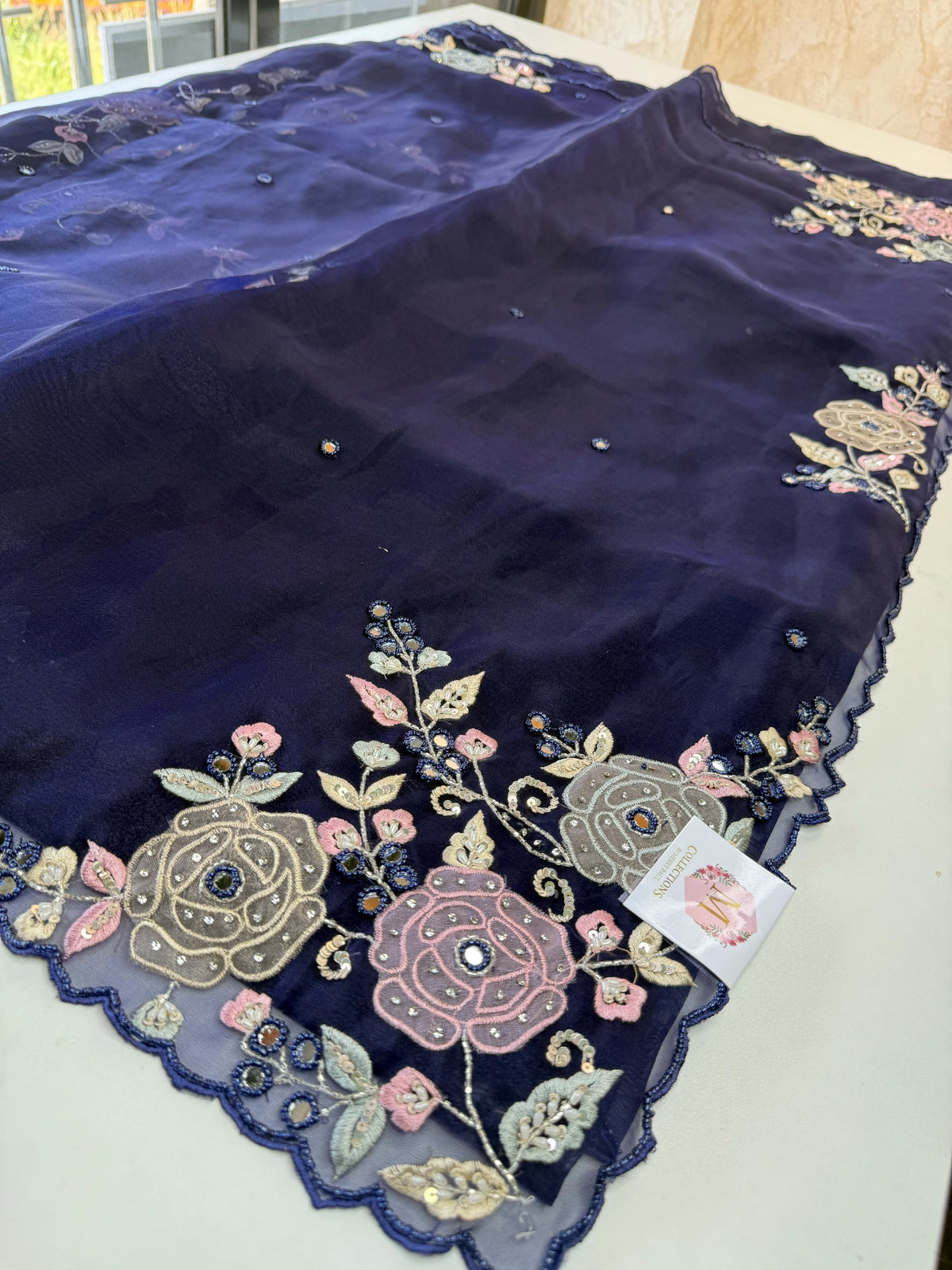 Glass Organza Saree/ SA007