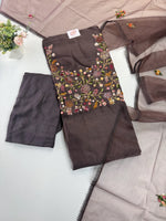 Mal Chanderi Unstitched Salwar Set / U3258