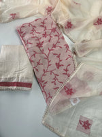 Unstitched salwar set in cotton blend / U5573