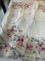 Linen cotton Saree/ LKE25