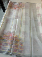 Linen cotton Saree/ LKE25