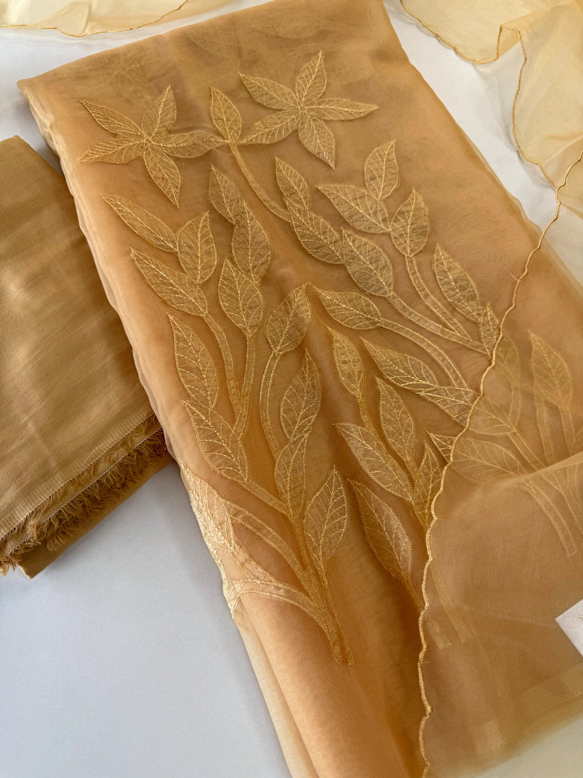 Unstitched salwar set organza/ US1279