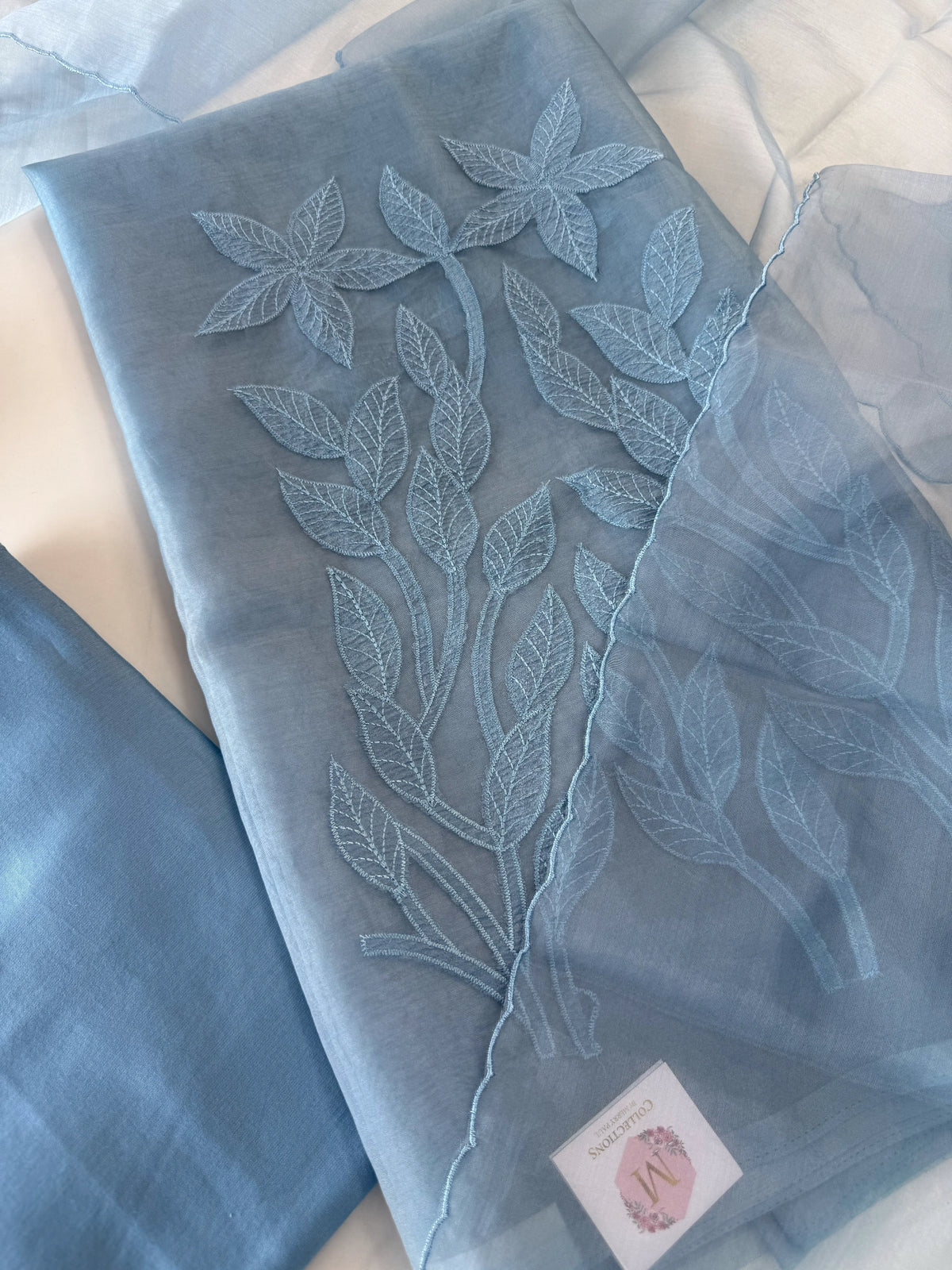 Unstitched salwar set organza/ US1279