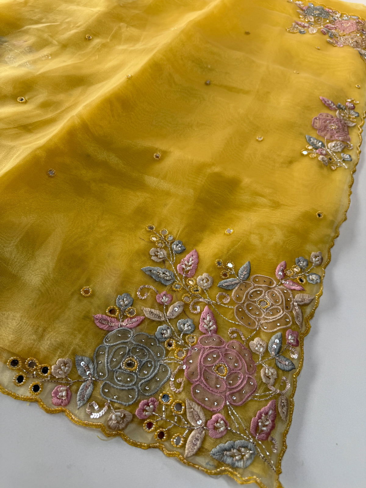 Glass Organza Saree/ SA007