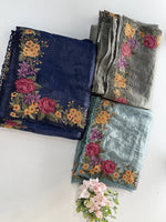 Crushed Organza Saree/ 218E