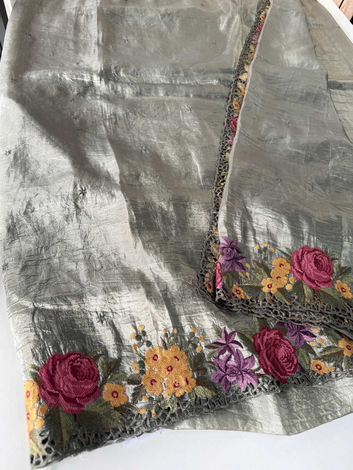 Crushed Organza Saree/ 218E