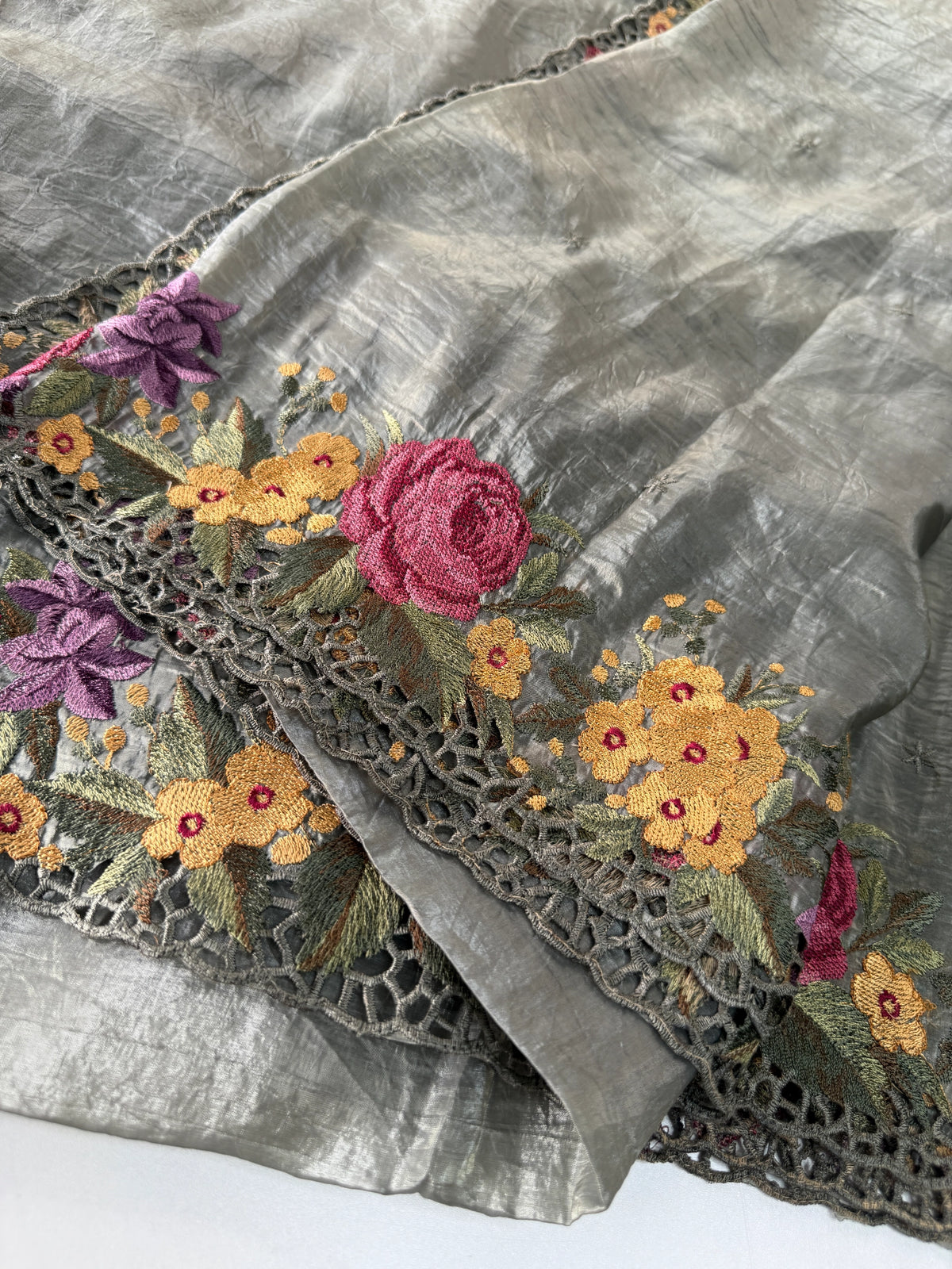 Crushed Organza Saree/ 218E