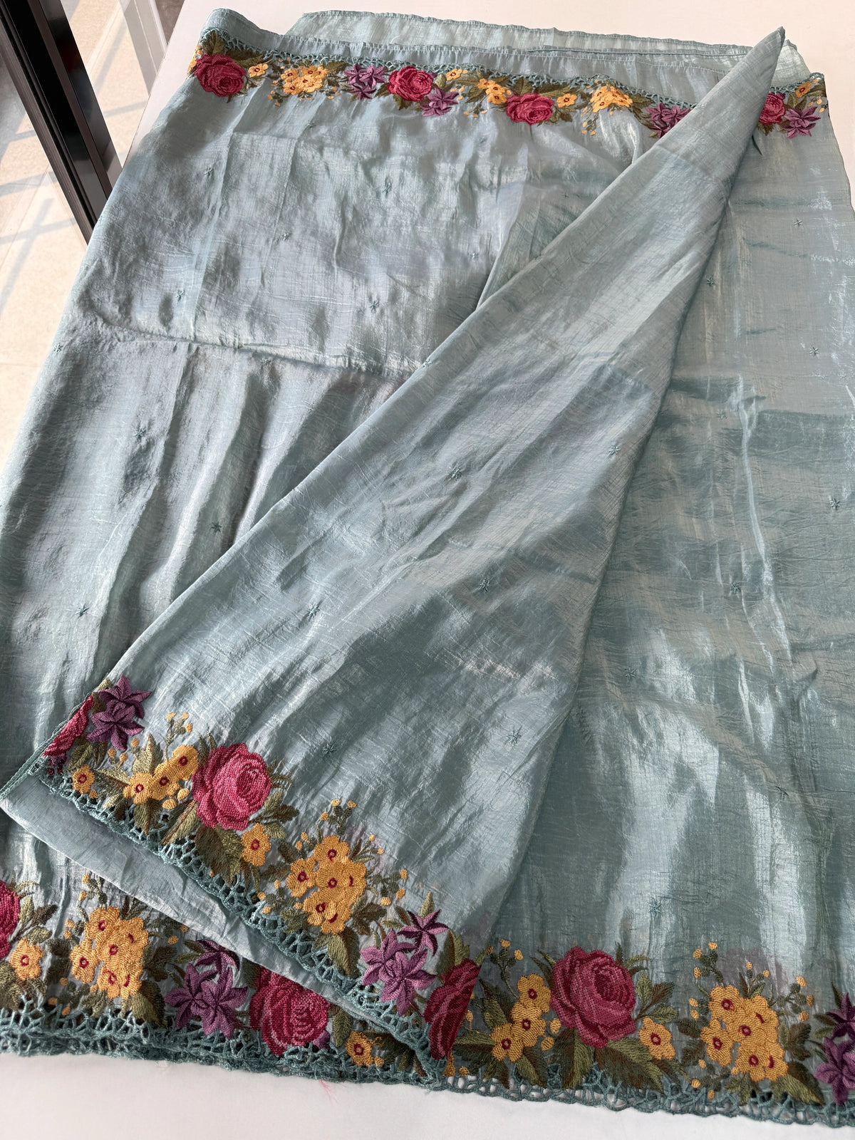 Crushed Organza Saree/ 218E