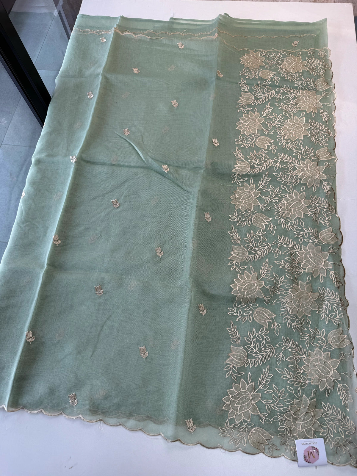Chanderi Tissue Blend saree design 3/ RF54