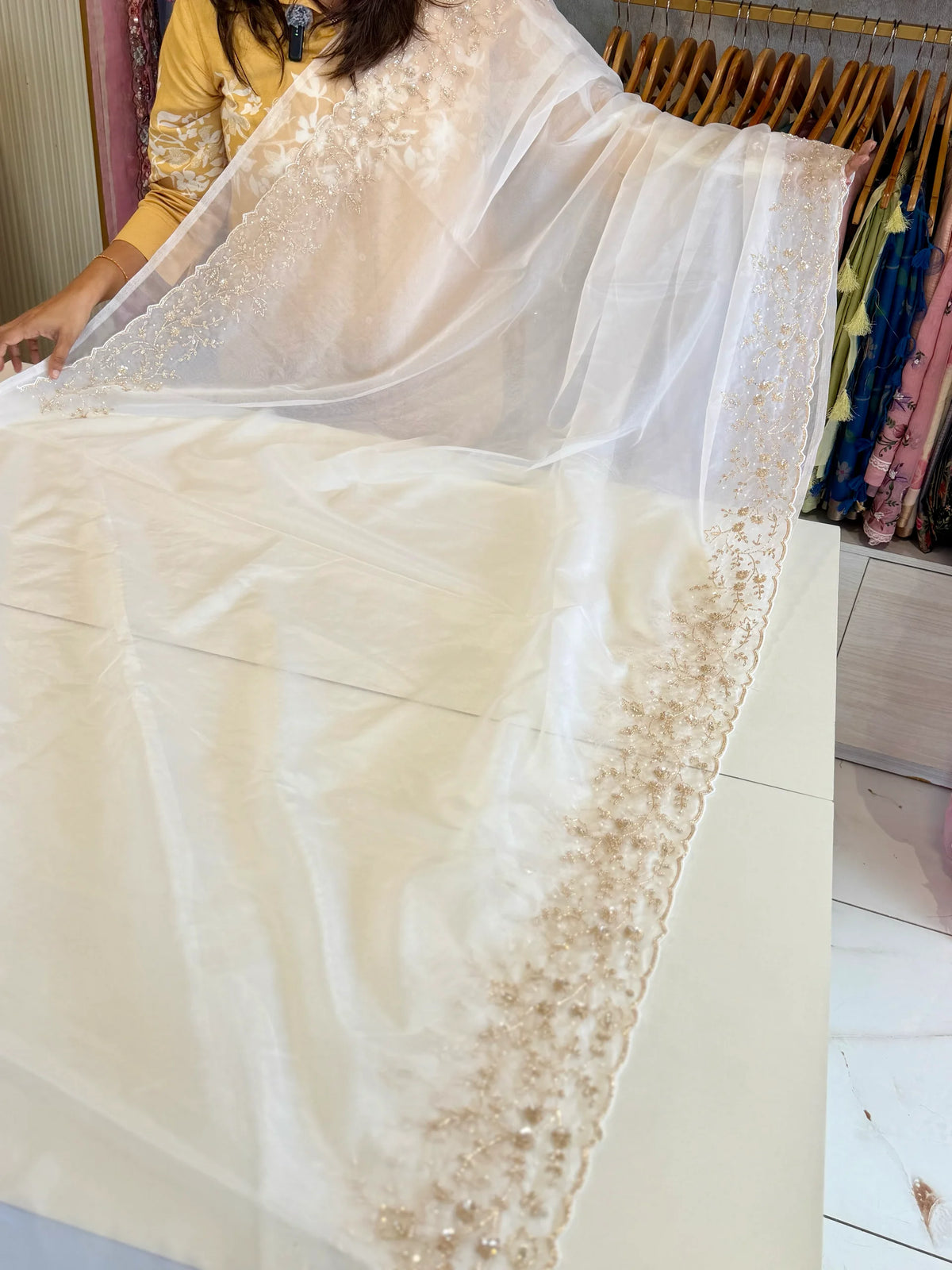 Soft organza party wear Saree/ HW115