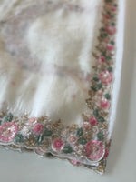 Platinum Crush Saree white / MC3119