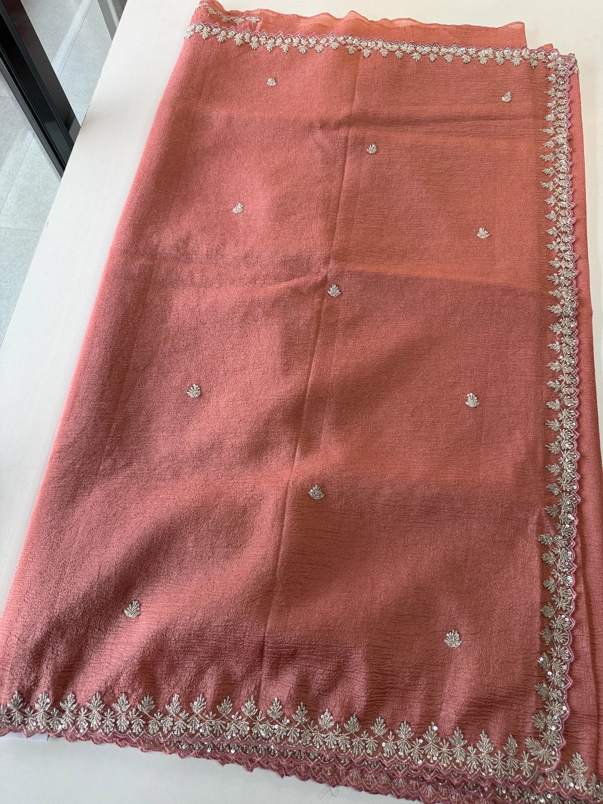 Crushed Crape Saree / J340