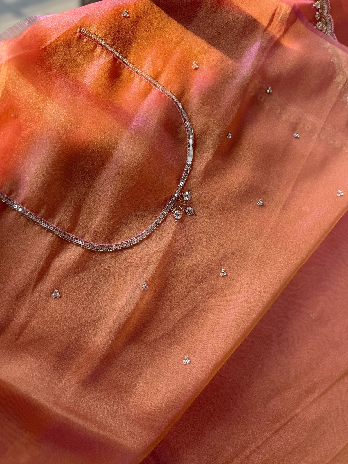 Tissue Georgette Saree/ 9116