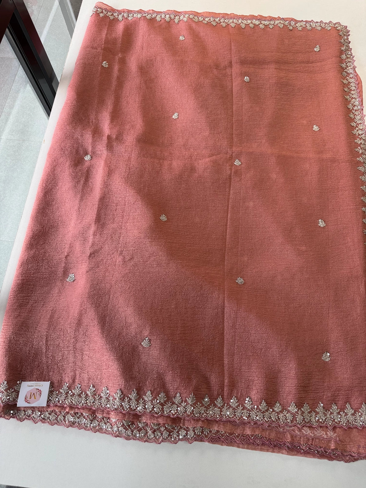 Crushed Crape Saree / J340