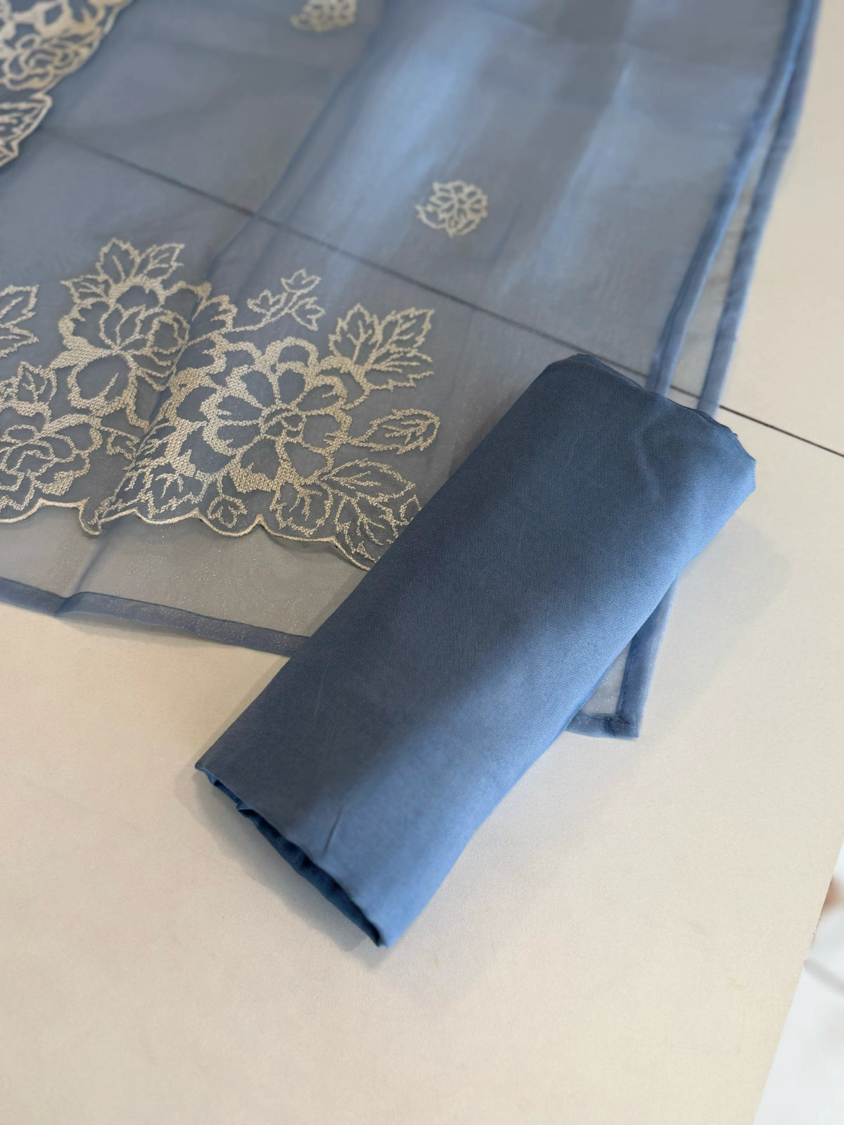 Organza unstitched salwar set / U5100