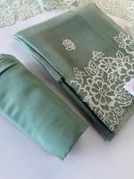 Organza unstitched salwar set / U5100