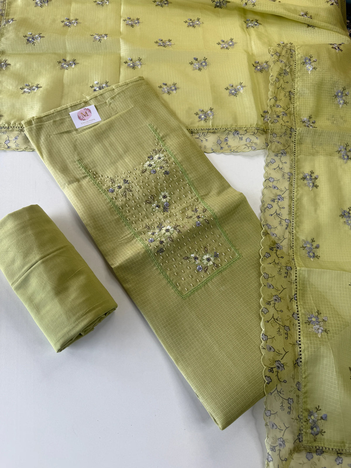 Net Kottaunstitched Salwarset/U4881
