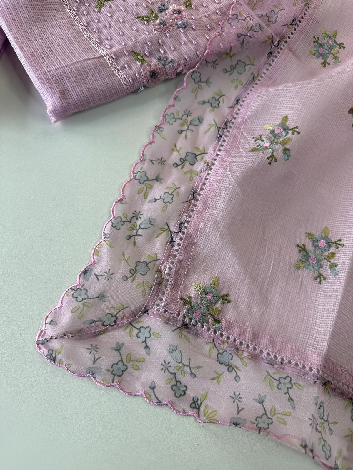 Net Kottaunstitched Salwarset/U4881