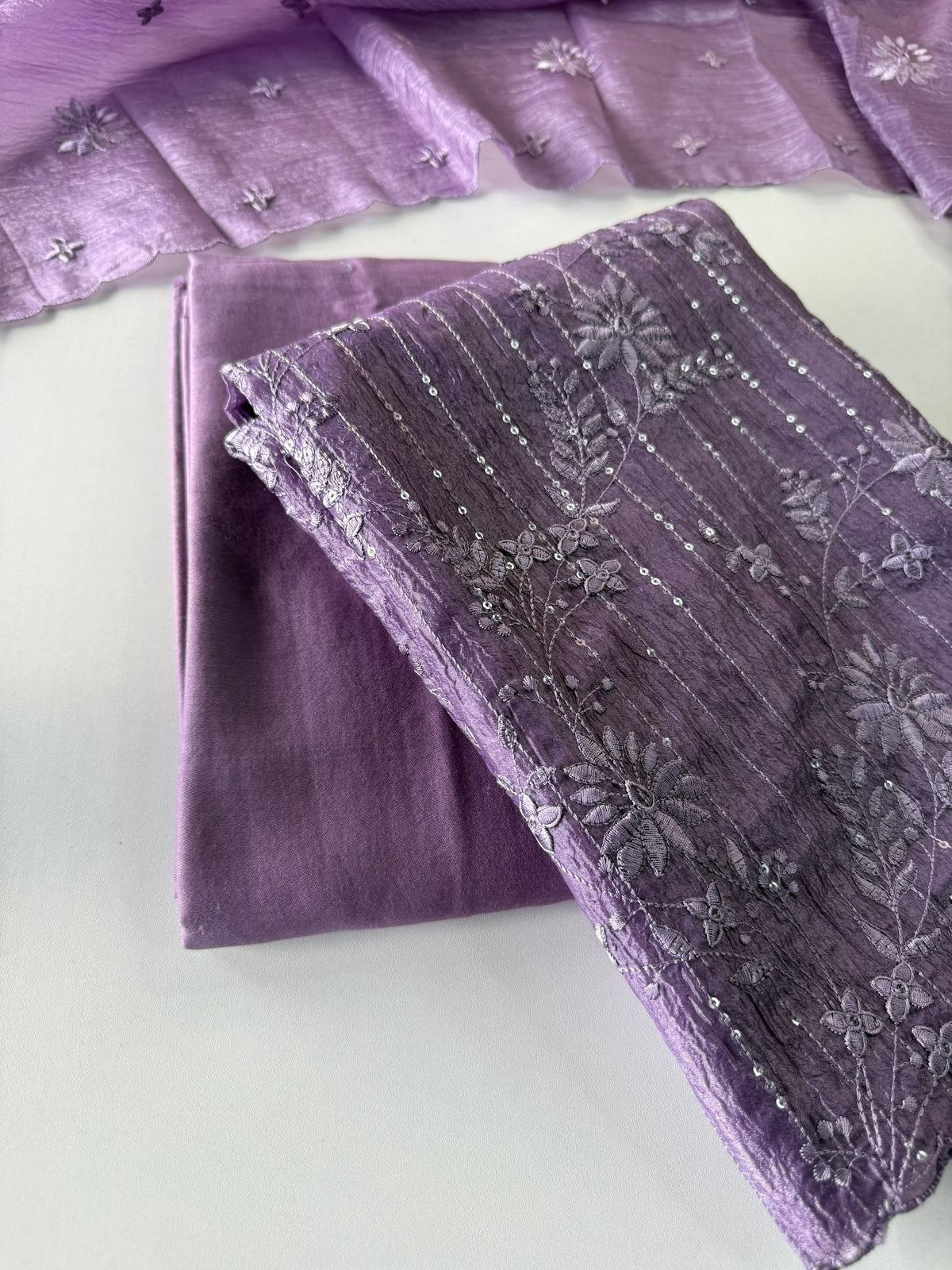 Crushed crape Saree/ US396