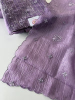 Crushed crape Saree/ US396