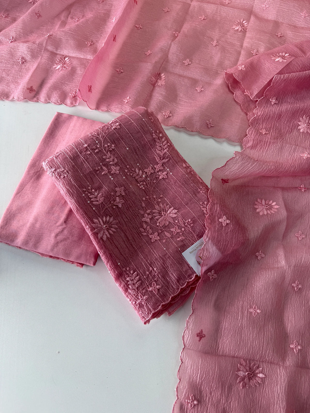 Crushed crape Saree/ US396