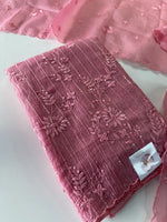 Crushed crape Saree/ US396