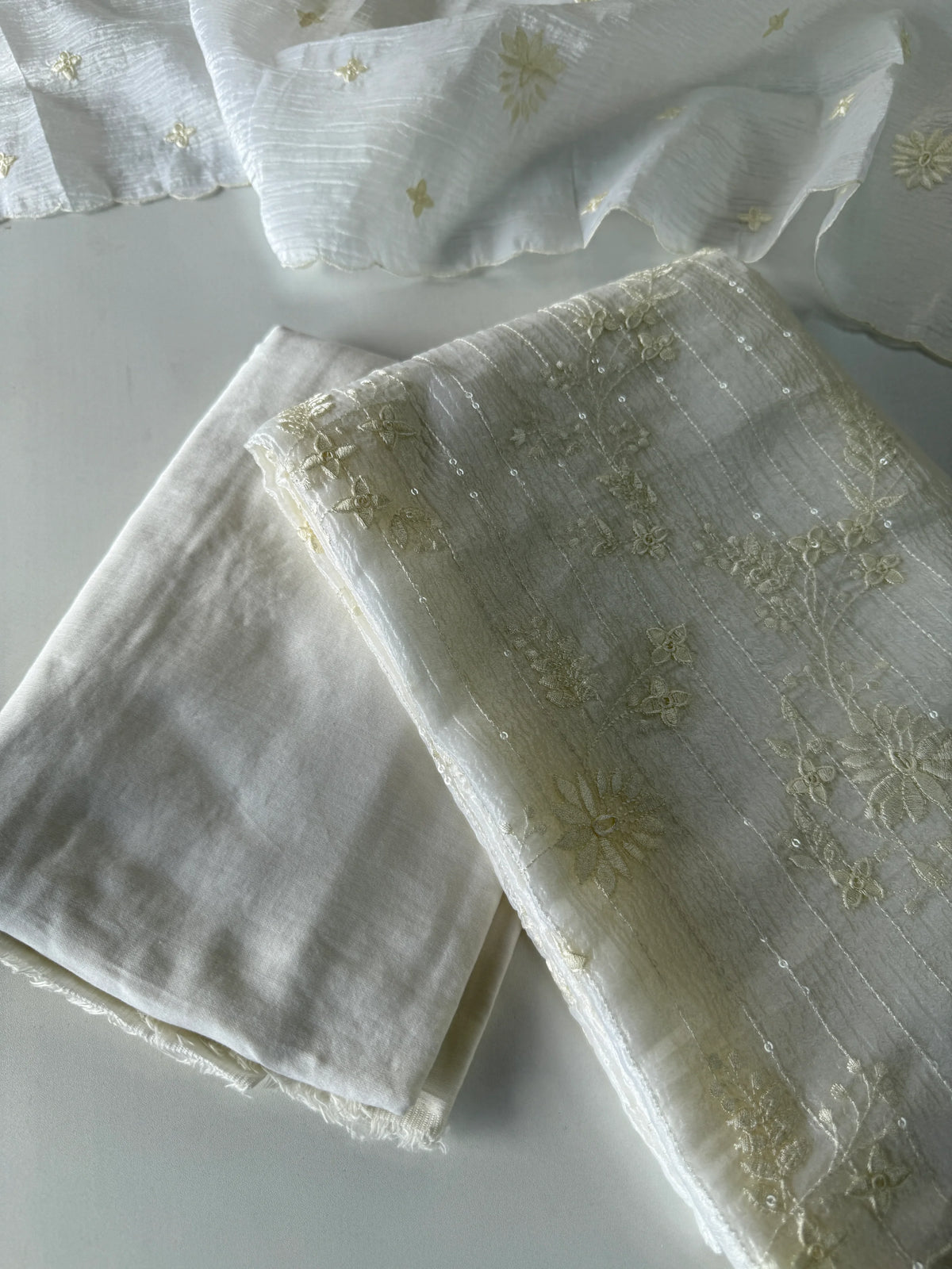 Crushed crape Saree/ US396