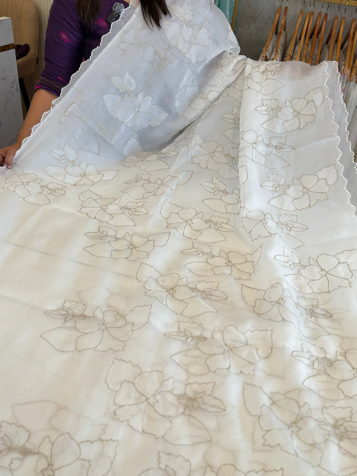 Foam crush Saree/ CW714