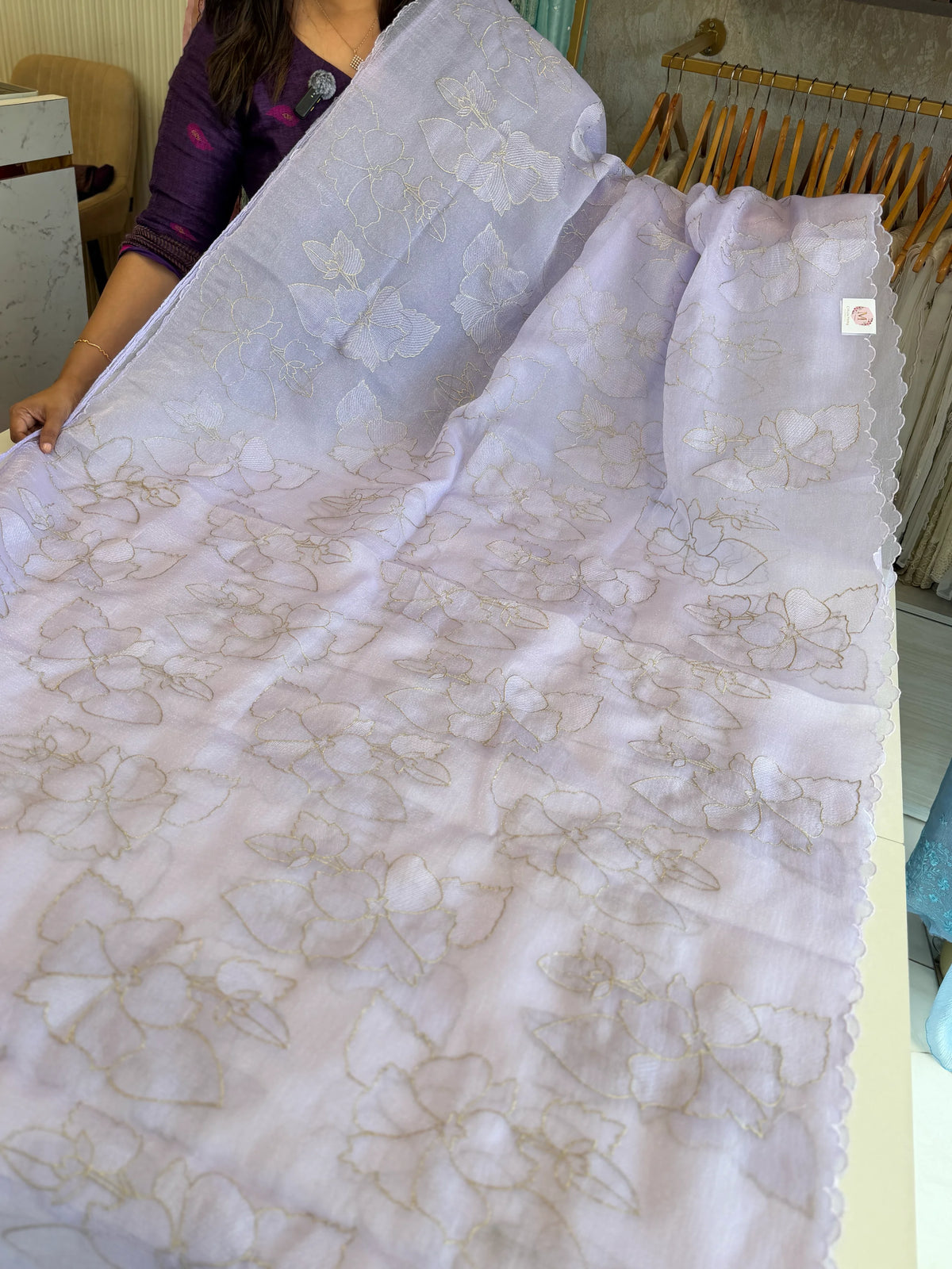 Foam crush Saree/ CW714
