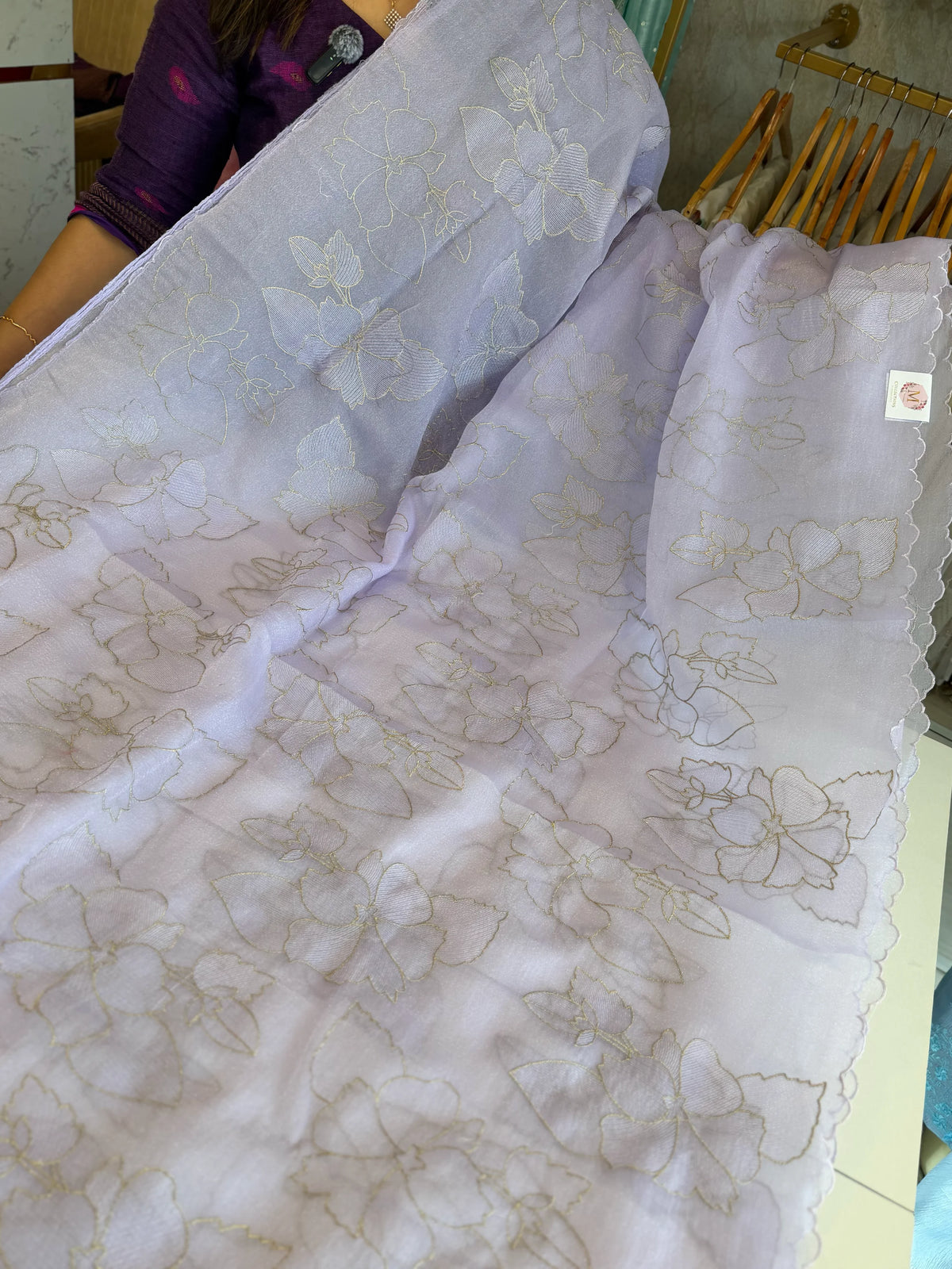 Foam crush Saree/ CW714