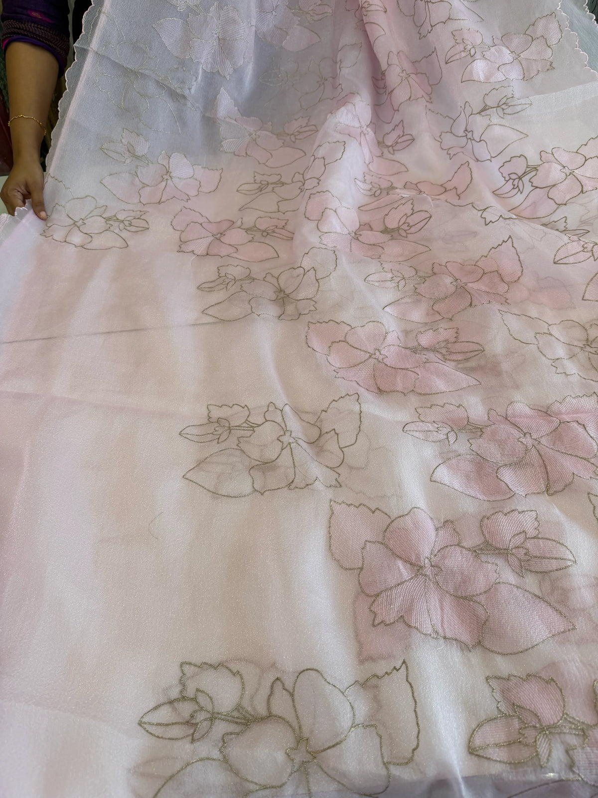 Foam crush Saree/ CW714