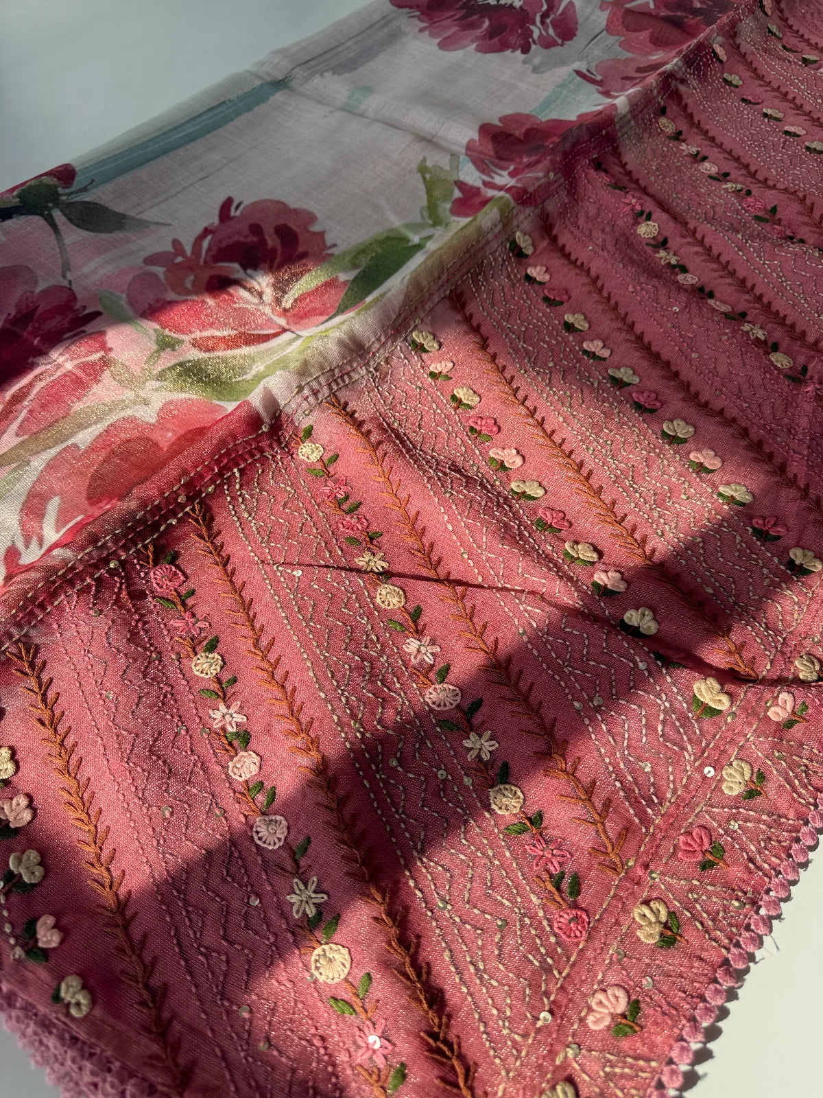 French rose linen