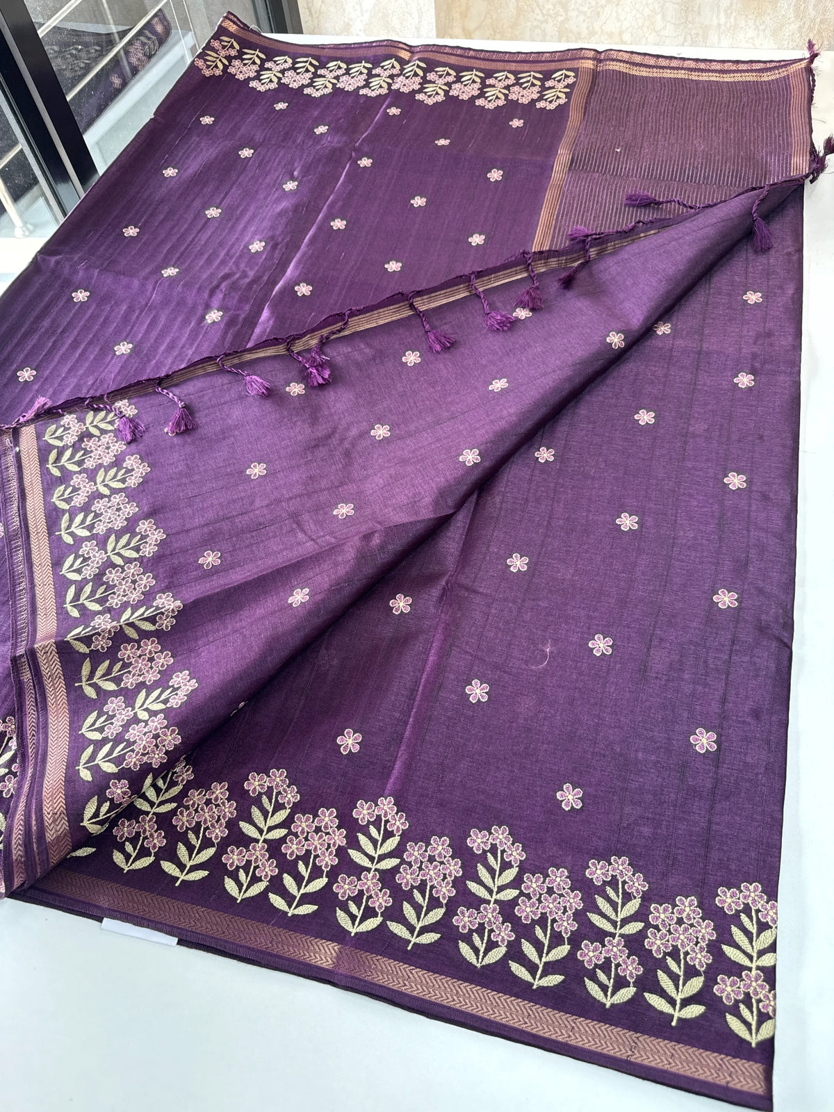 Soft Semi Tussar Saree/ D139