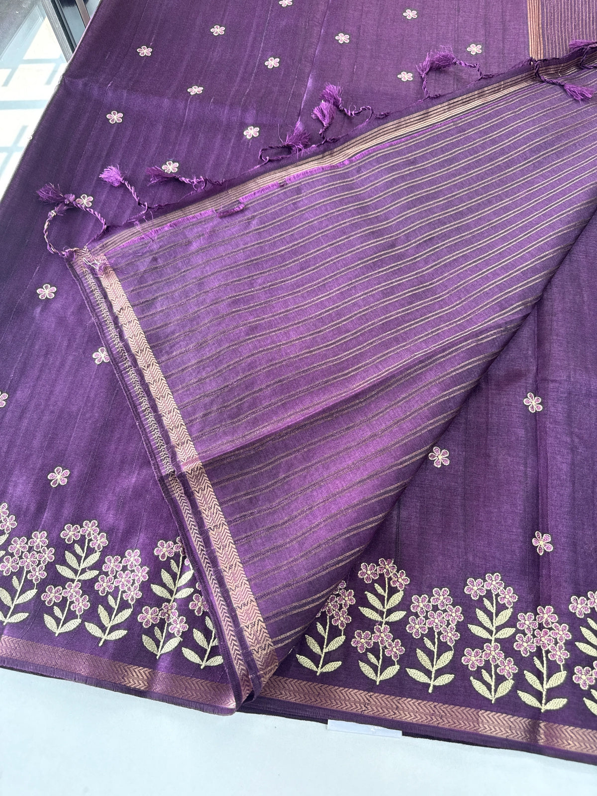 Soft Semi Tussar Saree/ D139
