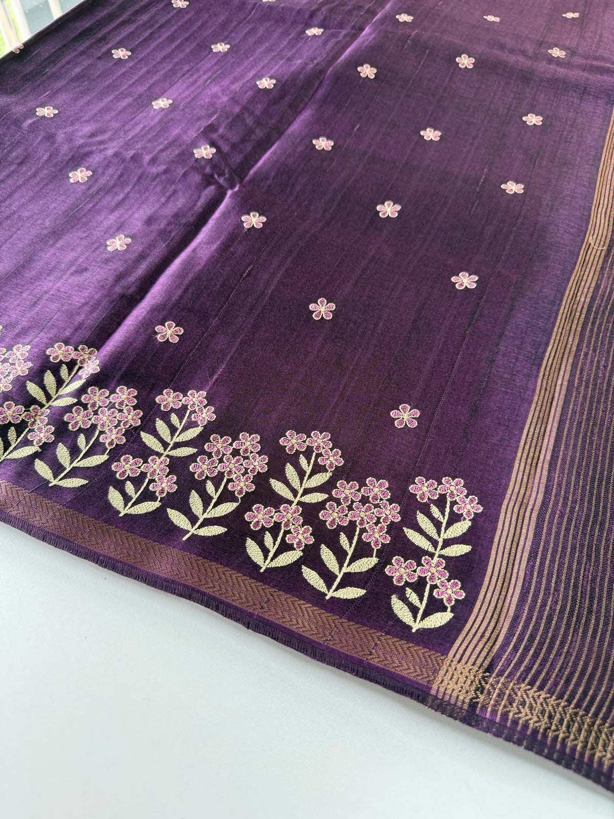 Soft Semi Tussar Saree/ D139