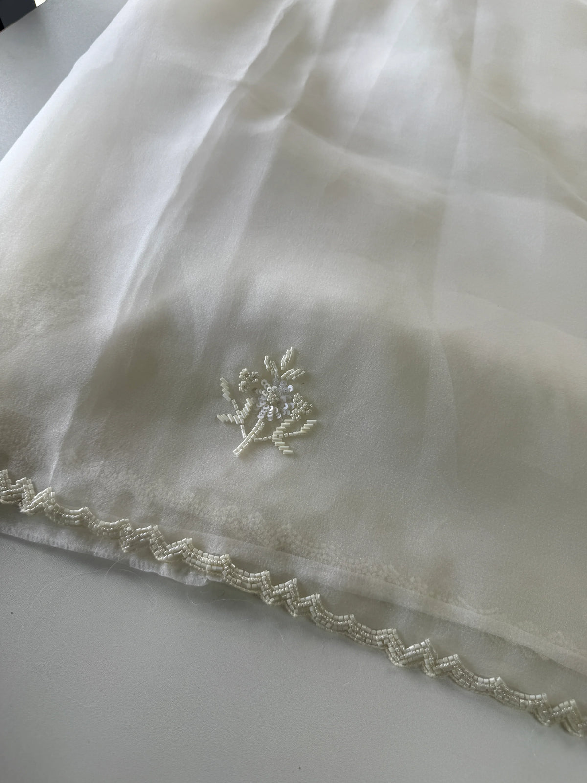 Glass organza saree/ AM109