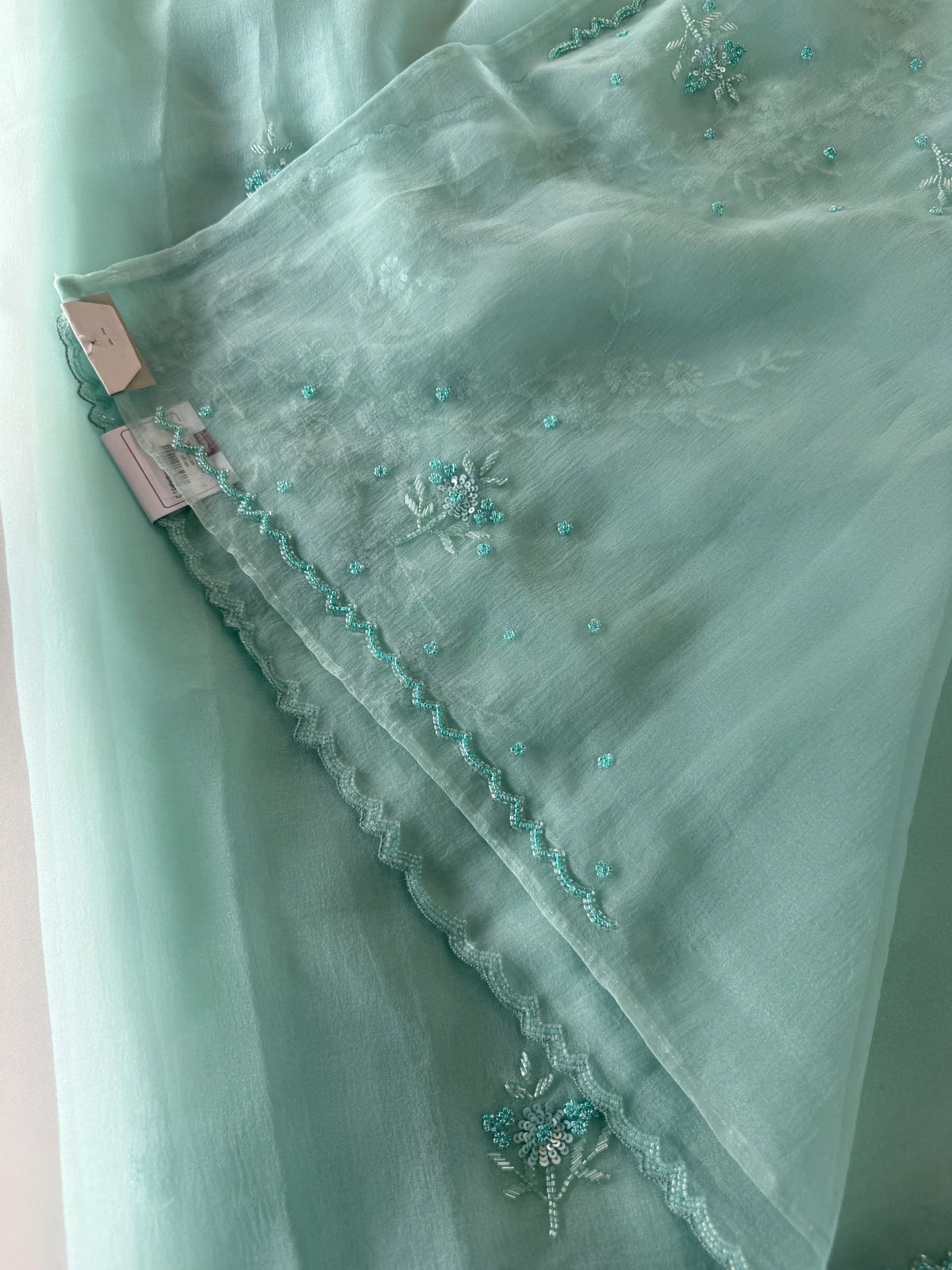 Glass organza saree/ AM109