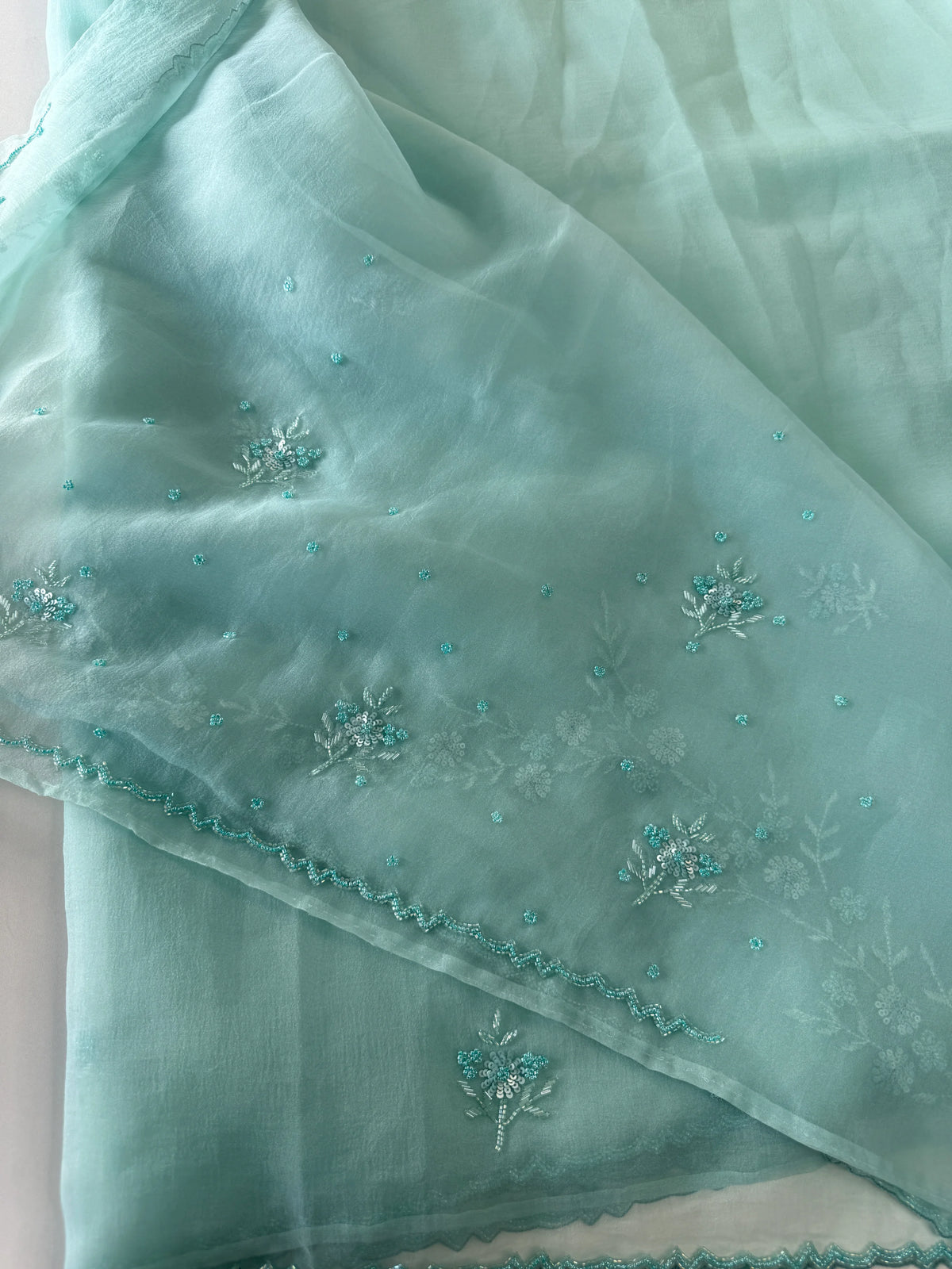 Glass organza saree/ AM109