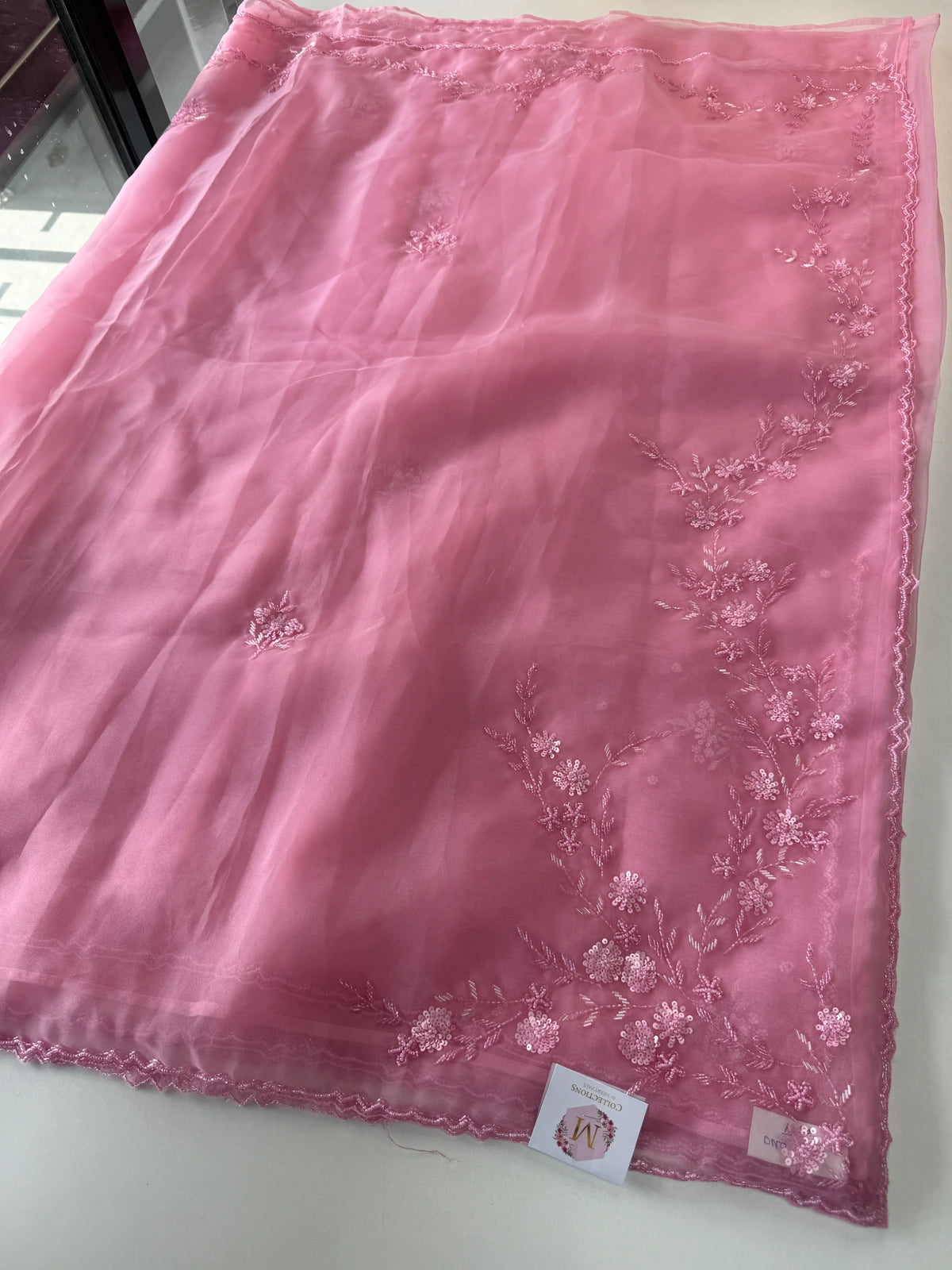 Glass organza saree/ AM109