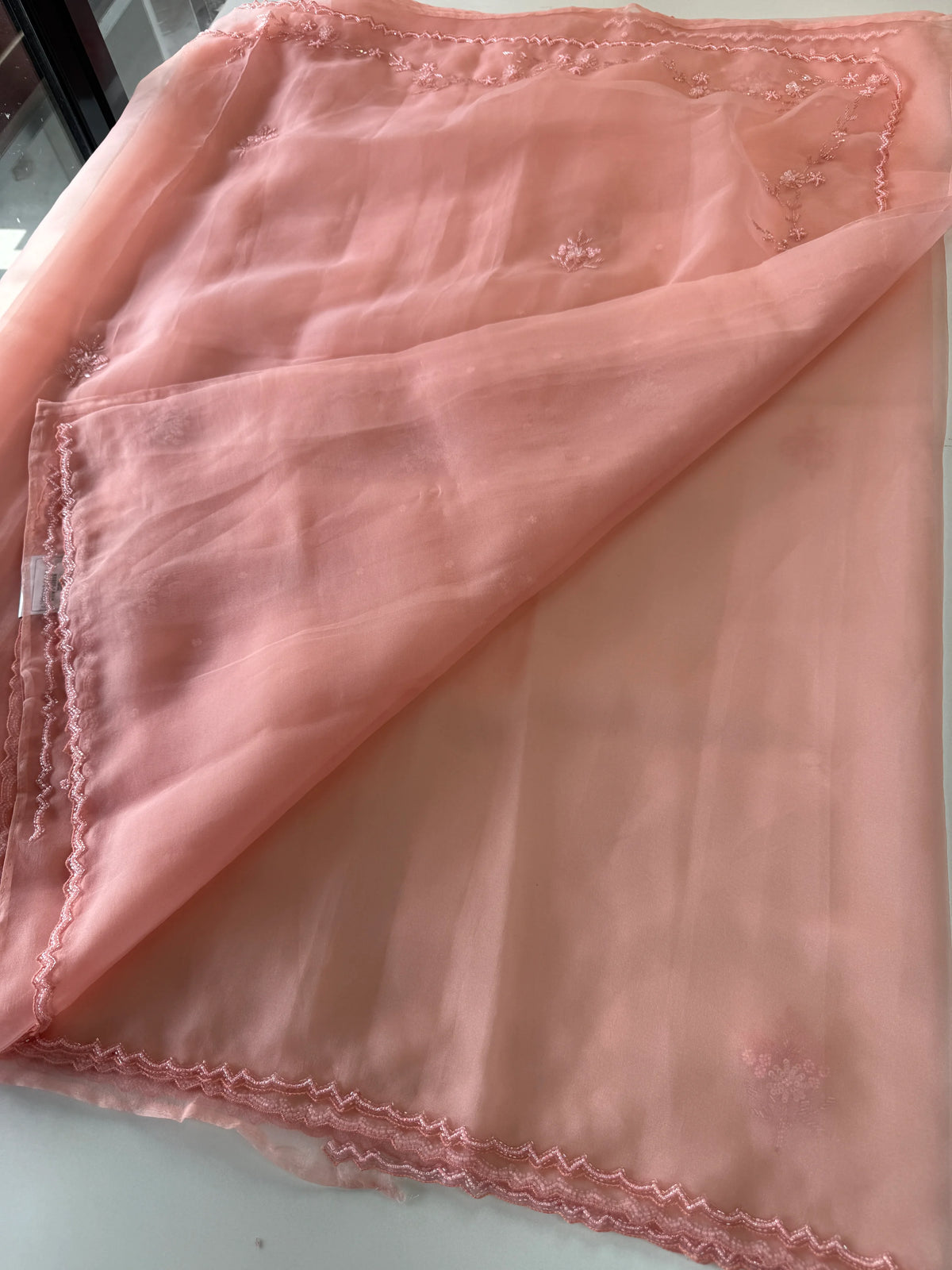 Glass organza saree/ AM109