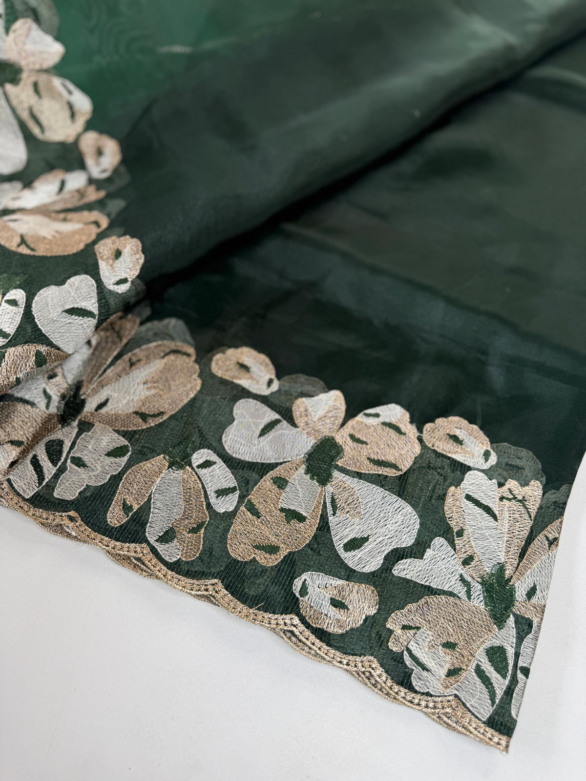 Glass Organza Saree/ CW493