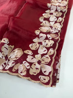 Glass Organza Saree/ CW493
