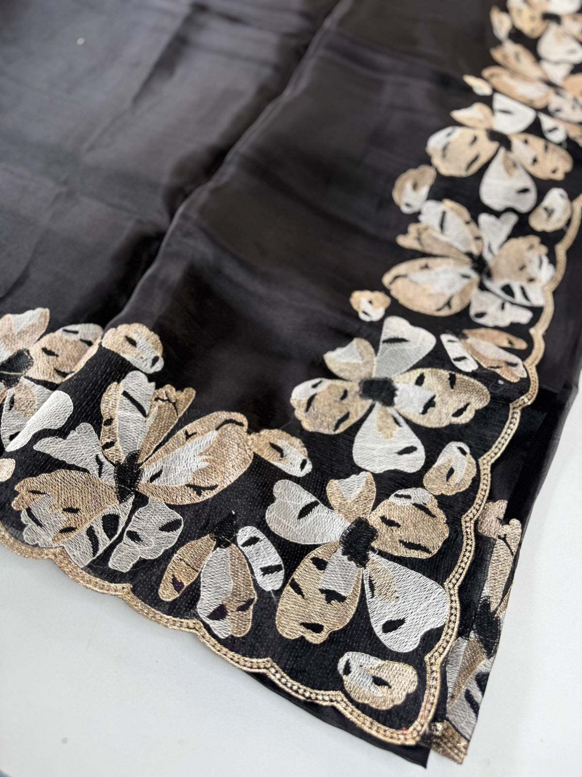 Glass Organza Saree/ CW493