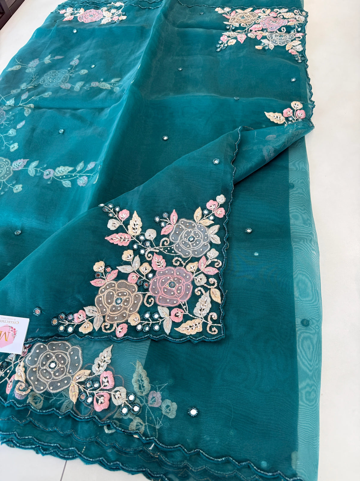 Glass Organza Saree/ SA007