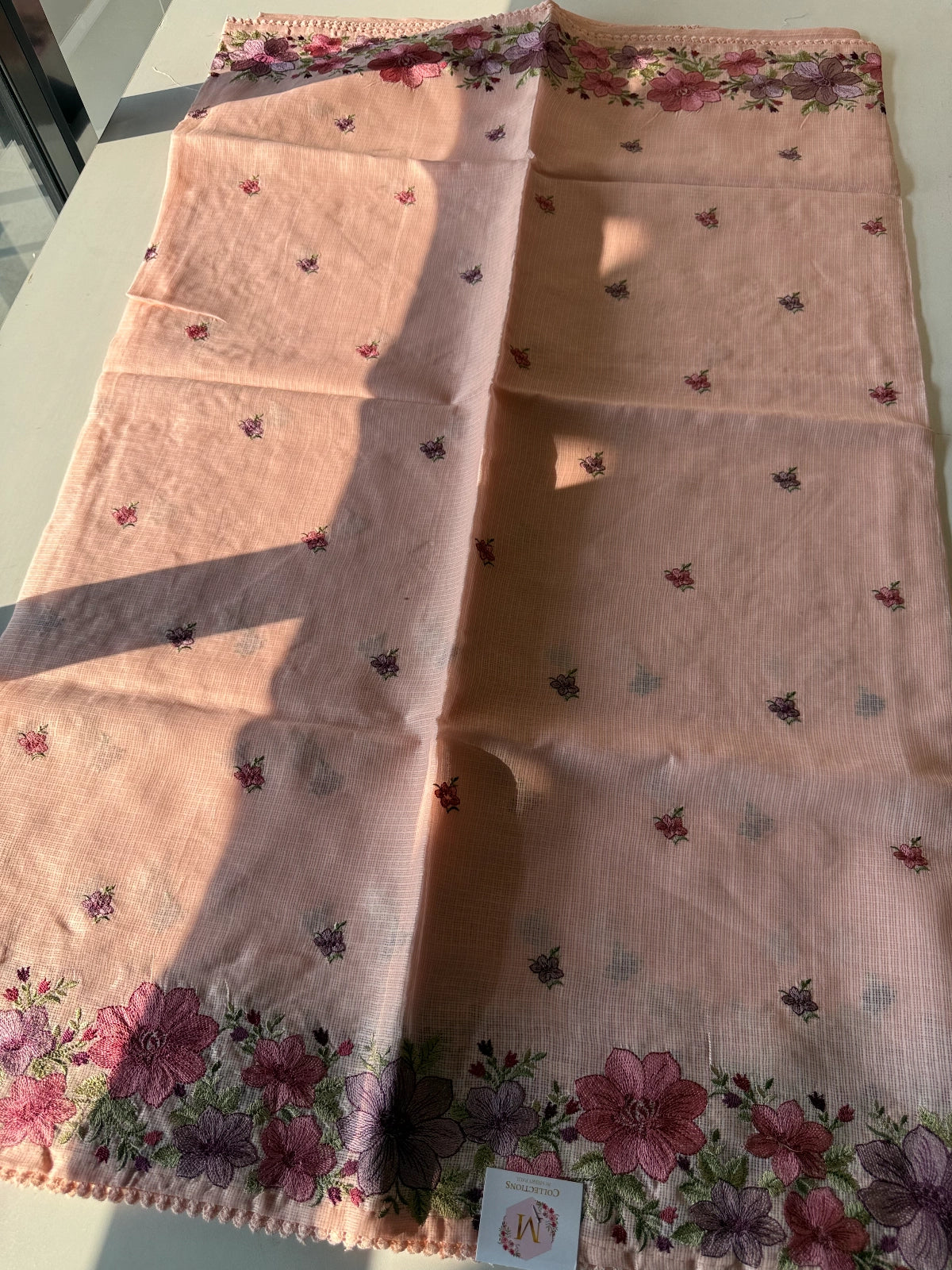 Silky Kotta Saree Peach Color / AA621